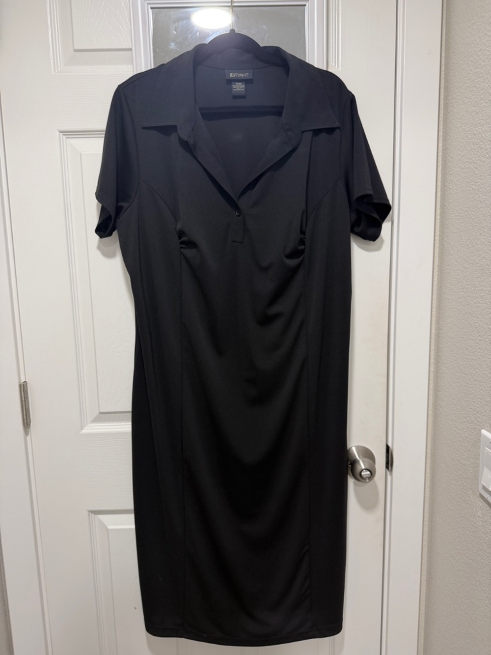 Lane Bryant Black Polo Collar Short Sleeve Dress